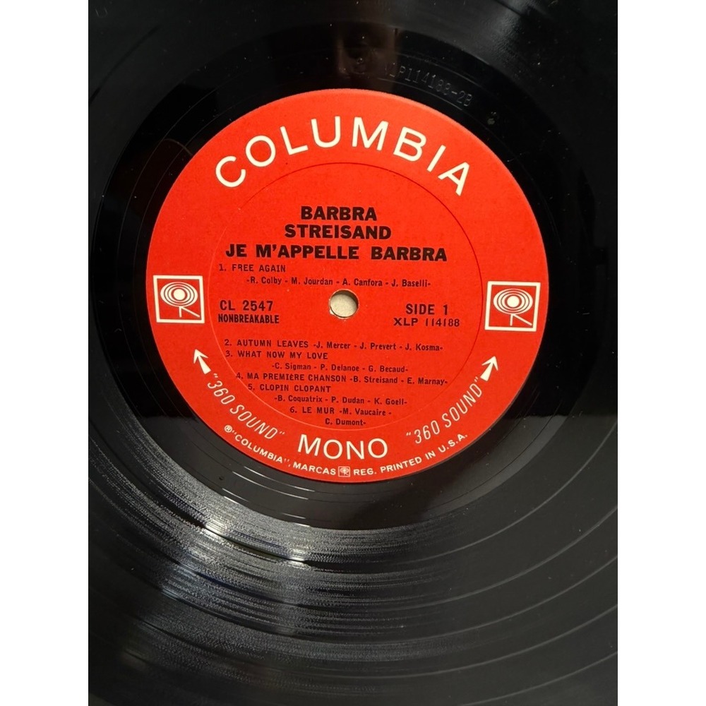 Barbra Streisand Je m'appelle Barbra Vinyl Record 1966 Columbia Mono CL 2547 - Picture 4 of 6